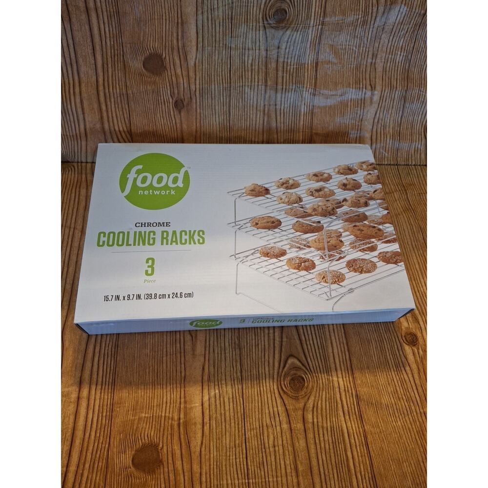 Food Network 3 Piece Chrome Cooling Rack New in Box 3 Tier(SKU756)